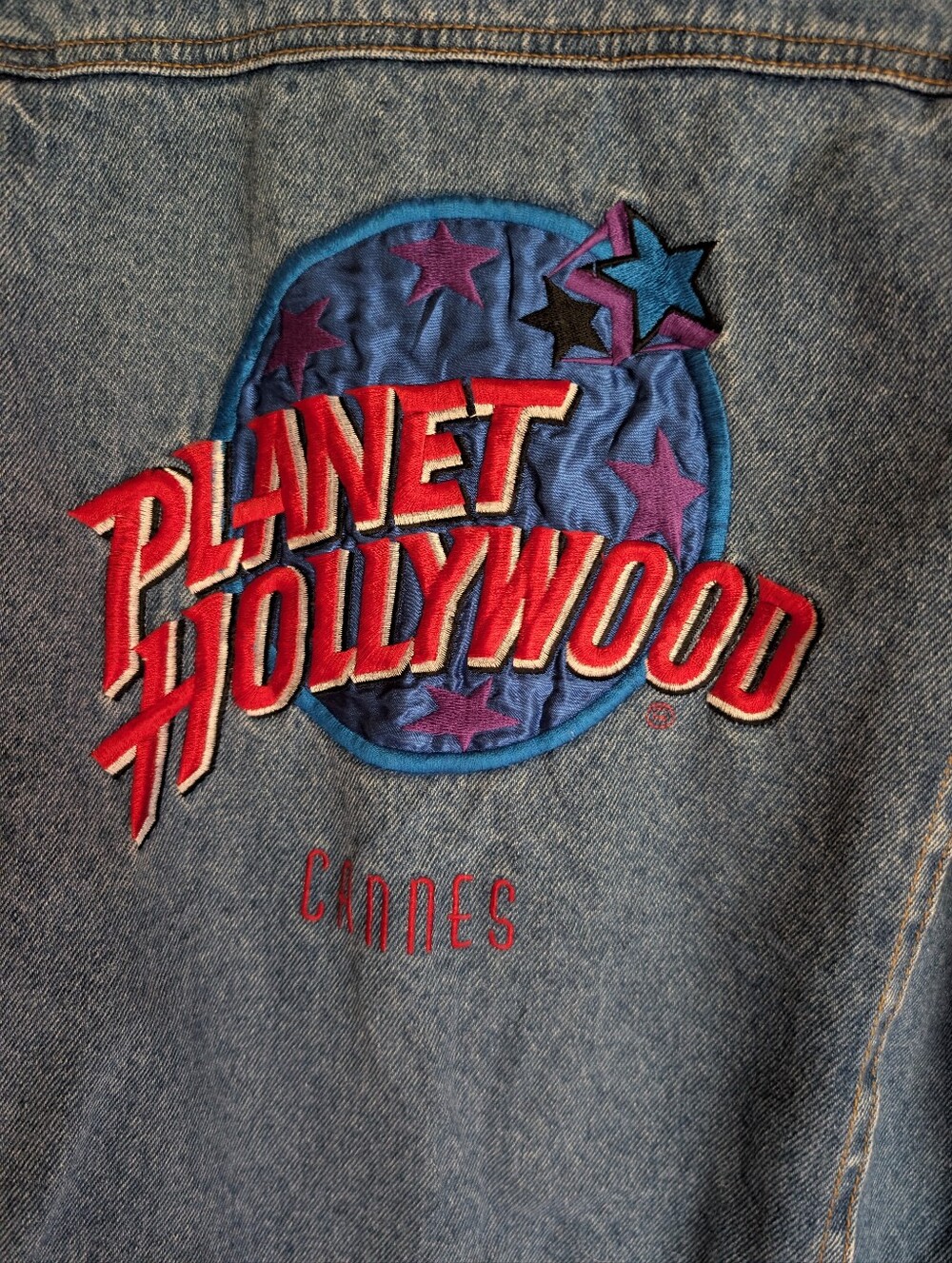 Vintage 90's Planet Hollywood Cannes Denim Jacket - Picture 8 of 8
